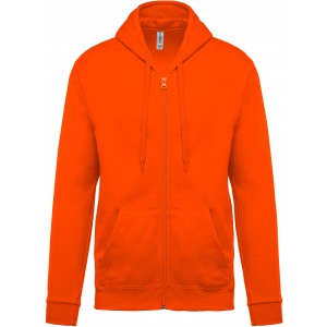 FULL ZIP HOODED SWEATSHIRT, Orange (Pullovers)