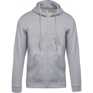 FULL ZIP HOODED SWEATSHIRT, Oxford Grey (Pullovers)