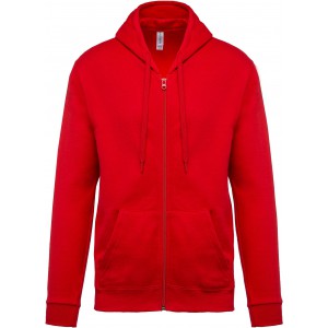 FULL ZIP HOODED SWEATSHIRT, Red (Pullovers)