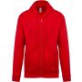 FULL ZIP HOODED SWEATSHIRT, Red