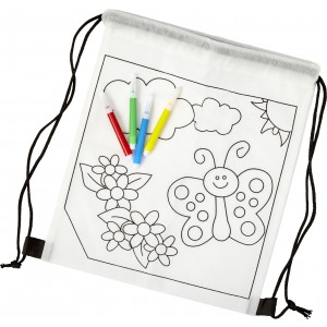 Nonwoven (80 gr/m2) backpack Santino, white (Games)