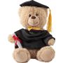 Plush graduation bear Magnus, Brown/Khaki