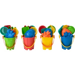 Recycled PP beach bucket Mateo, Multicolor (Games)