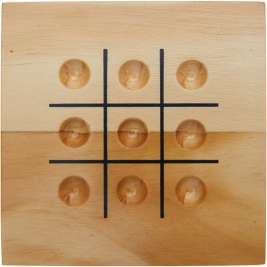 Strobus wooden tic-tac-toe game, Natural (Games)