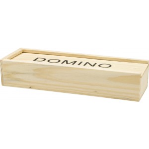 Wooden box with domino game Enid, brown (Games)