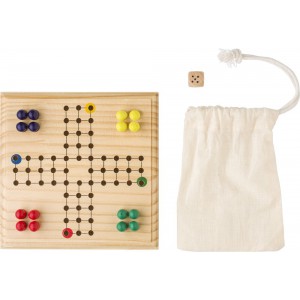 Wooden ludo game Yasir, brown (Games)