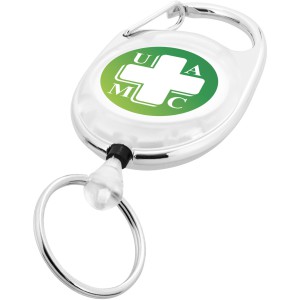 Gerlos roller clip keychain, White (Lanyard, armband, badge holder)