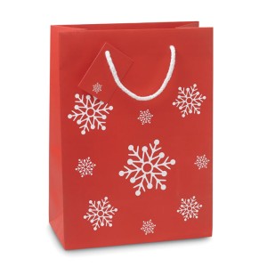 Gift paper bag medium, Red (Pouches, paper bags, carriers)