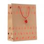 Gift paper bag with pattern, red