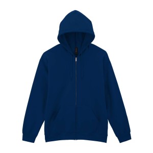 SOFTSTYLE<sup>®</sup> MIDWEIGHT FLEECE ADULT FULL ZIP HOODED SWEATSHIRT, Navy <font size=1>[ENG]</font>