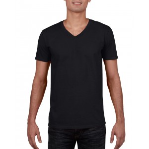 SOFTSTYLE<SUP><sup>®</sup></SUP> ADULT V-NECK T-SHIRT, Black <font size=1>[ENG]</font>