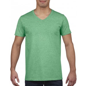 SOFTSTYLE<SUP><sup>®</sup></SUP> ADULT V-NECK T-SHIRT, Heather Irish Green <font size=1>[ENG]</font>
