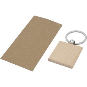 Gioia beech wood squared keychain, Wood (Keychains)