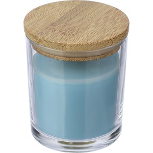 Glass candle Riven, light blue (Kerzen)