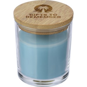 Glass candle Riven, light blue (Kerzen)