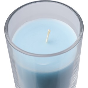 Glass candle Riven, light blue (Kerzen)
