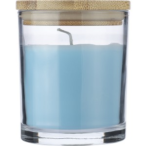 Glass candle Riven, light blue (Kerzen)