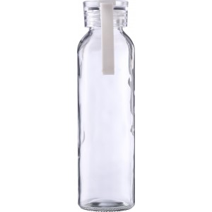 Glass drinking bottle (500 ml) Anouk, white (Water bottles)