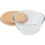 Glass salad bowl Isabeau, Brown/Khaki (1042152-11)