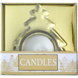 Glass tea light holder Casey, gold (Candles)