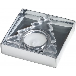 Glass tea light holder Casey, silver (Candles)