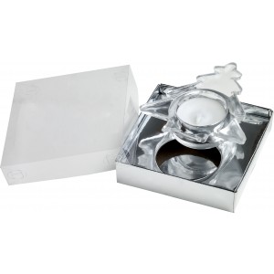 Glass tea light holder Casey, silver (Candles)