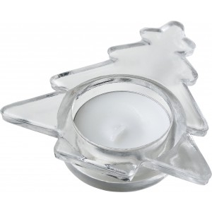 Glass tea light holder Casey, silver (Candles)