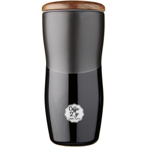 Reno 370 ml ceramic tumbler, Black (Glasses)