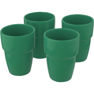 Staki 4-piece 280 ml stackable mug gift set, Green (Glasses)
