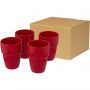 Staki 4-piece 280 ml stackable mug gift set, Red