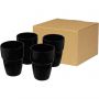 Staki 4-piece 280 ml stackable mug gift set, Solid black