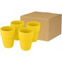 Staki 4-piece 280 ml stackable mug gift set, Yellow