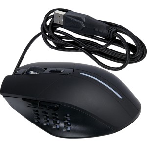 Gleam RGB gaming mouse, Solid black (Office desk equipment)