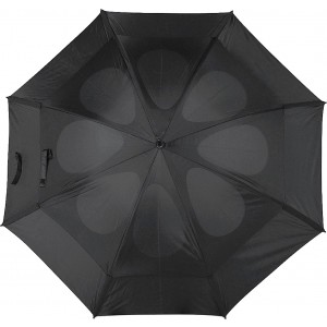 Polyester (210T) storm umbrella Debbie, black (Golf umbrellas)