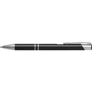 Kugelschreiber aus Aluminium Delia, Schwarz