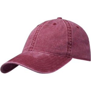 Grafton 6 panel washed cap, Burgundy <font size=1>[ENG]</font>