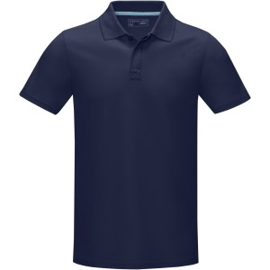 Graphite short sleeve men's GOTS organic polo, Navy (Polo shirt, 90-100% cotton)