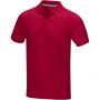 Graphite short sleeve men's GOTS organic polo, Red