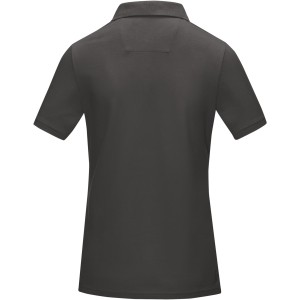 Graphite short sleeve women's GOTS organic polo, Storm grey (Polo shirt, 90-100% cotton)