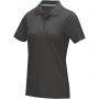 Graphite short sleeve women's GOTS organic polo, Storm grey