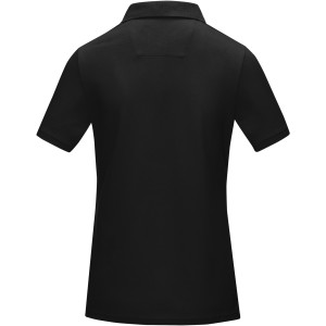 Graphite short sleeve women's  organic polo, Solid black (Polohemden, 90-100% Baumwolle)