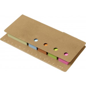 Haftnotiz-Set aus Karton Riva, Braun (Selbstklebende Notizblcke)