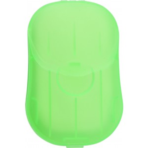 Plastic case with soap sheets Bella, lime (Hand cleaning gels)