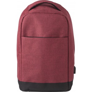 Diebstahlsicherer Rucksack aus Polyester Cruz, Bordeauxrot
