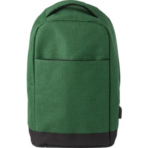 Diebstahlsicherer Rucksack aus Polyester Cruz, Dunkelgrn
