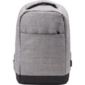 Diebstahlsicherer Rucksack aus Polyester Cruz, Hellgrau