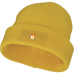 Boreas beanie with patch, yellow (Hats)