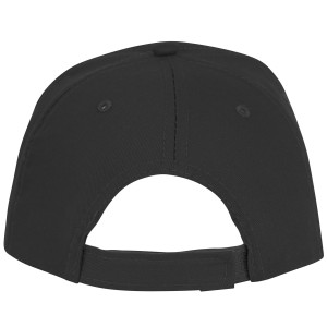 Ceto 5 panel sandwich cap, solid black (Hats)