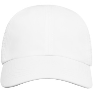 Mica 6 panel GRS recycled cool fit cap, White (Hats)