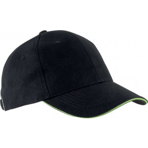 ORLANDO - 6 PANELS CAP, Black/Lime (Hats)